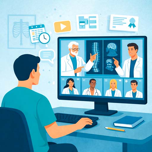 Transmission des savoir-faire en imagerie médicale via une formation e-learning entre professionnels de santé