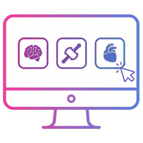 Icône plateforme de formation en imagerie médicale PixiLearn avec spécialités médicales